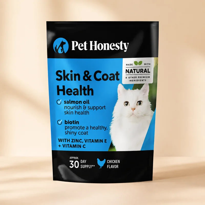 Pet Honesty Skin & Coat Health Chews for Cats (Chicken Flavor, 3-Pack)