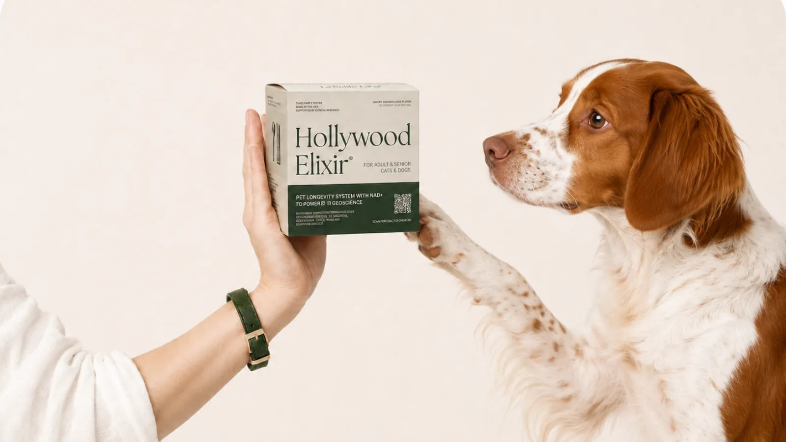 Brittany with the Hollywood Elixir longevity system by La Petite Labs