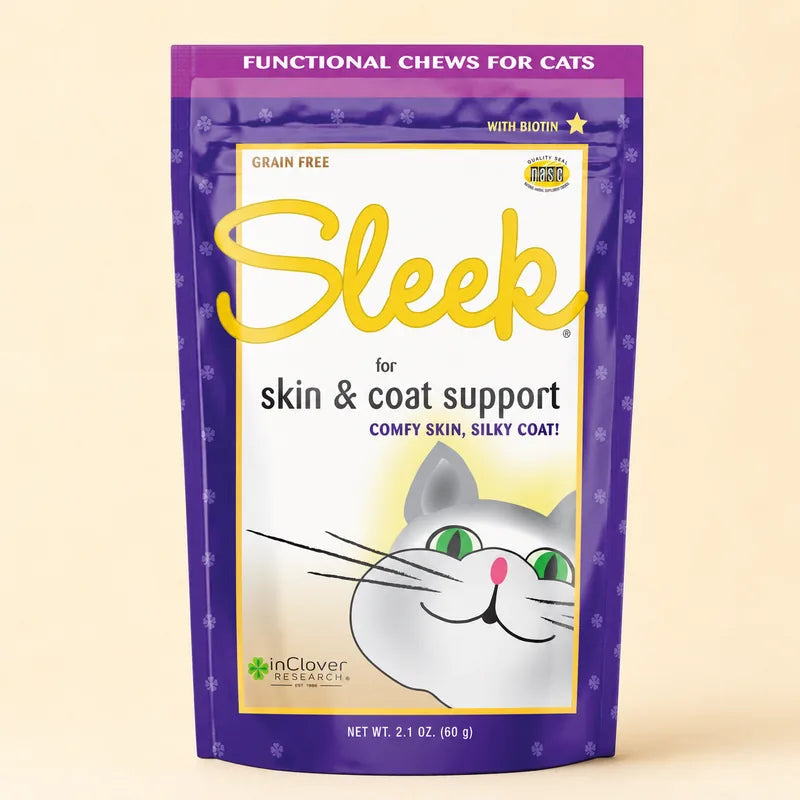 InClover Sleek Skin & Coat Chews for Cats product photo