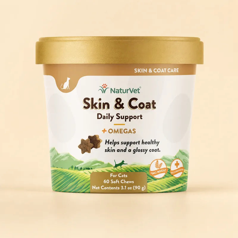 NaturVet Skin & Coat Cat Soft Chews product photo