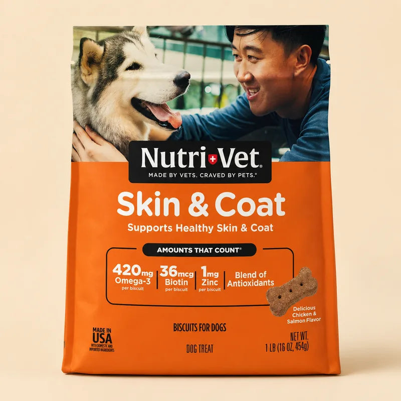 Nutri-Vet Skin & Coat Functional Biscuits for Dogs product photo