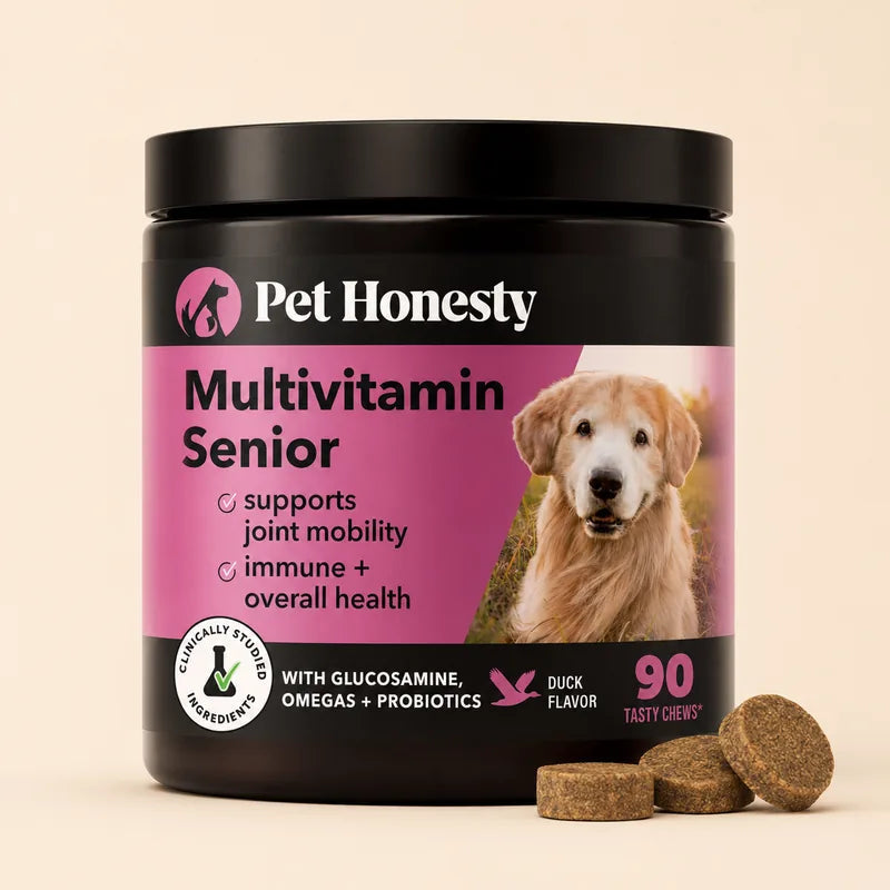 PetHonesty Multivitamin 10-in-1 Chews for Senior Dogs (Duck Flavor) product photo