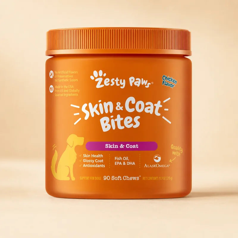 Zesty Paws Skin & Coat Bites for Dogs product photo